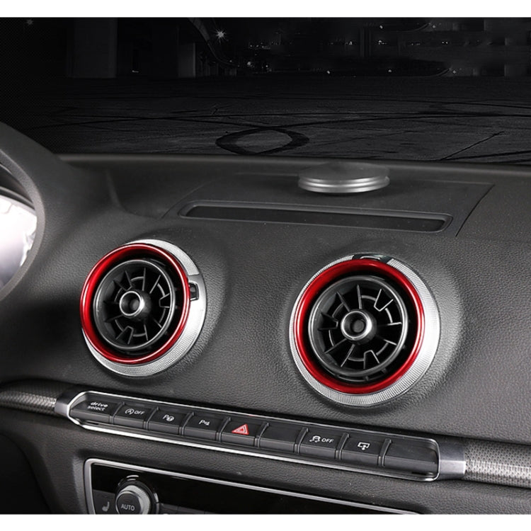 4 PCS Car Metal Air Outlet Decorative Outside Ring for Audi A3 / S3 / Q2L, For Audi A3 / S3 / Q2L