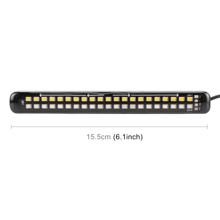 155mm DC12-24V / 2.2W Motorcycle LED Dynamic Blinker Side Lights Flowing Water Brake Lamp Turn Signal Light, Cable Length: 1m, 155mm