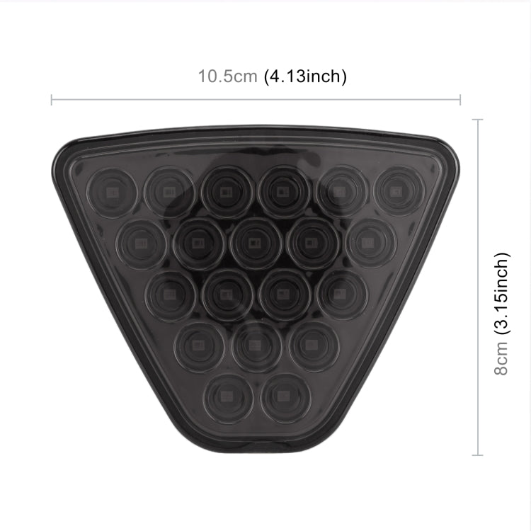 DC12V 1W Car Triangle Highlight Brake Lights Reversing Light with 20LEDs SMD-3528, Triangle (Black), Triangle (Red), Triangle (Transparent)