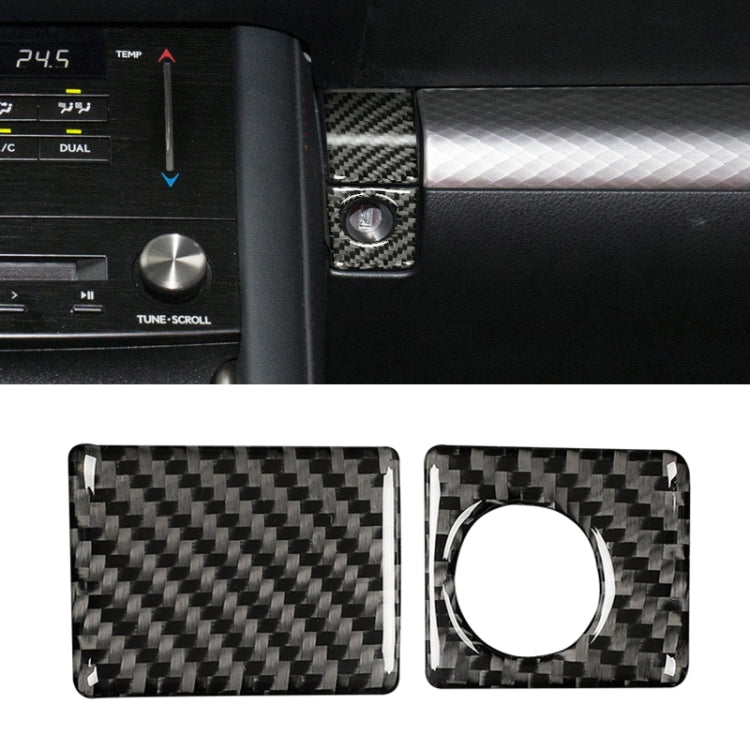 Car Carbon Fiber Storage Box Switch Decorative Sticker for Lexus IS250 2013-, Left Drive, Storage Box Switch