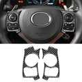 Car Carbon Fiber Steering Wheel Button Decorative Sticker for Lexus IS250 NX200 200t 300h 13-, Left Drive B Style, Steering Wheel Button B Style, Left Drive