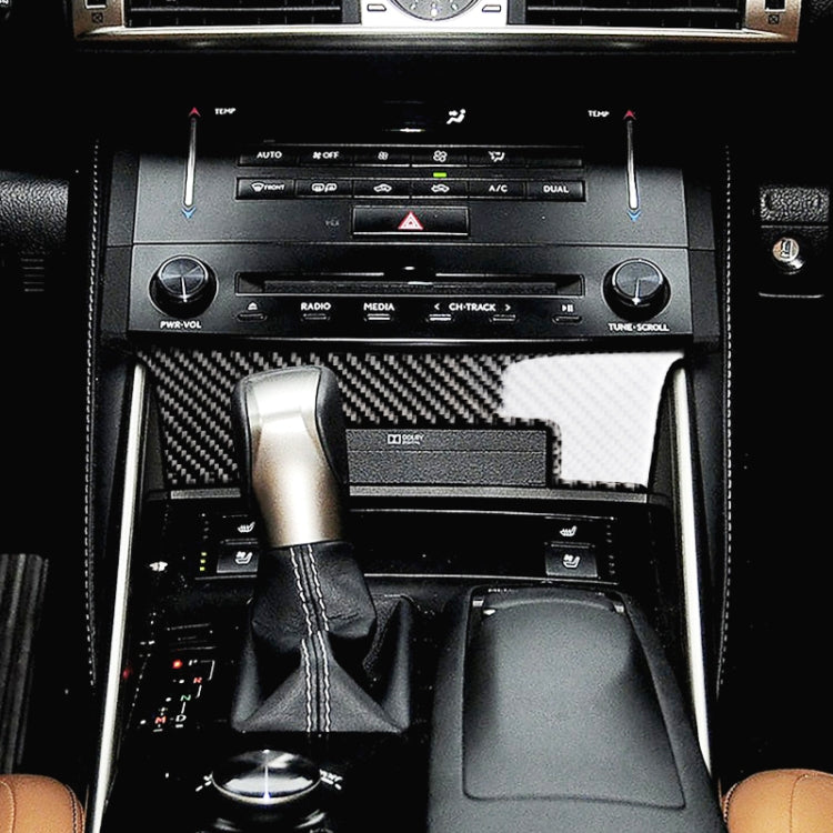 Car Carbon Fiber Central Control Panel Decorative Sticker for Lexus IS250 2013-, Left Drive A Style, Central Control Panel A Style