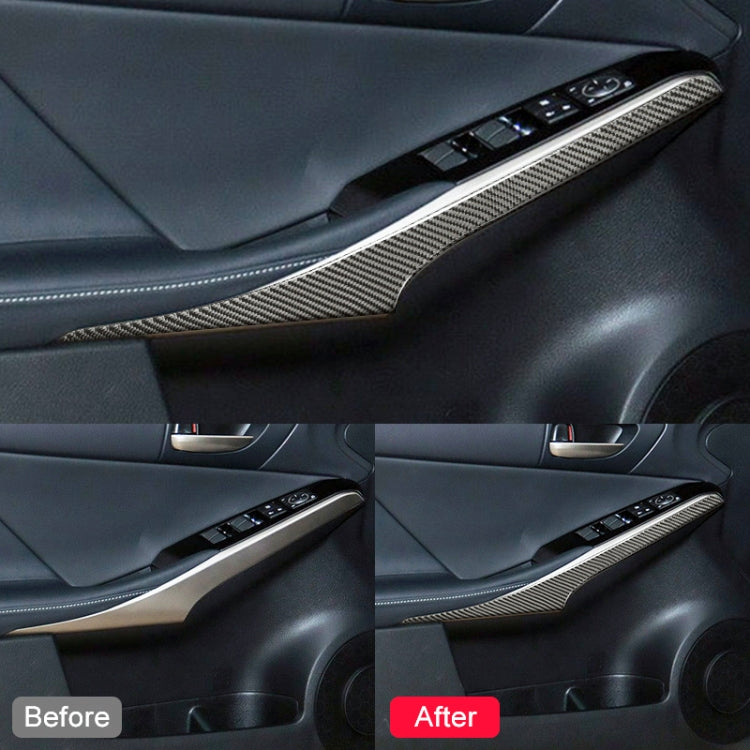 Car Carbon Fiber Door Decorative Strip for Lexus IS250 2013-, Left Drive, Door Decorative Strip