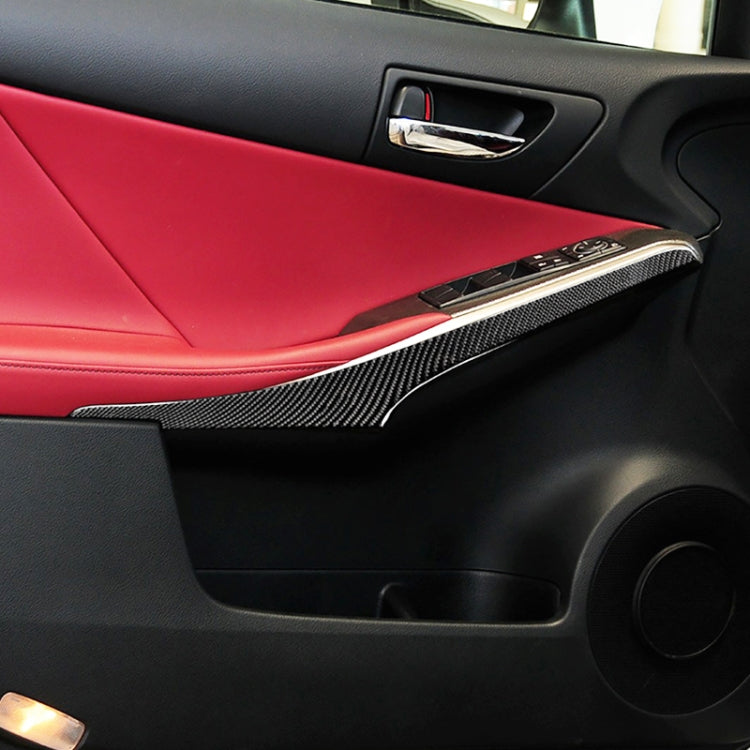 Car Carbon Fiber Door Decorative Strip for Lexus IS250 2013-, Left Drive, Door Decorative Strip