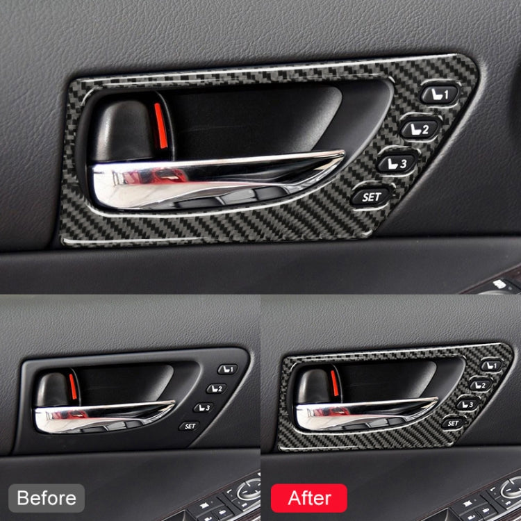 Car Carbon Fiber Front Door Handle Decorative Sticker for Lexus IS250 2013-, Left Drive A Style, Front Door Handle A Style