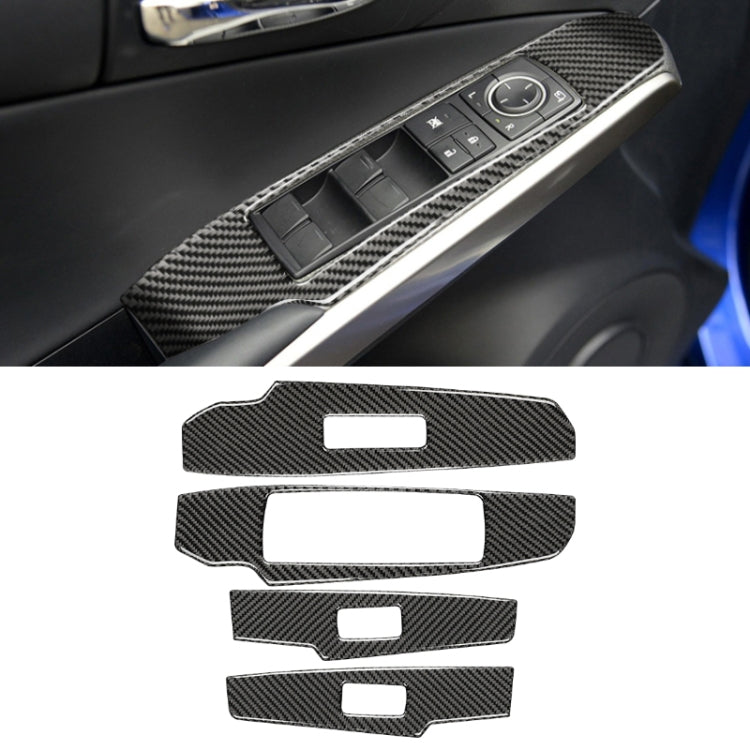 Car Carbon Fiber Window Glass Lifting Panel Button Decorative Sticker for Lexus IS250 2013-, Left Drive B Style, Window Glass Lifting B Style