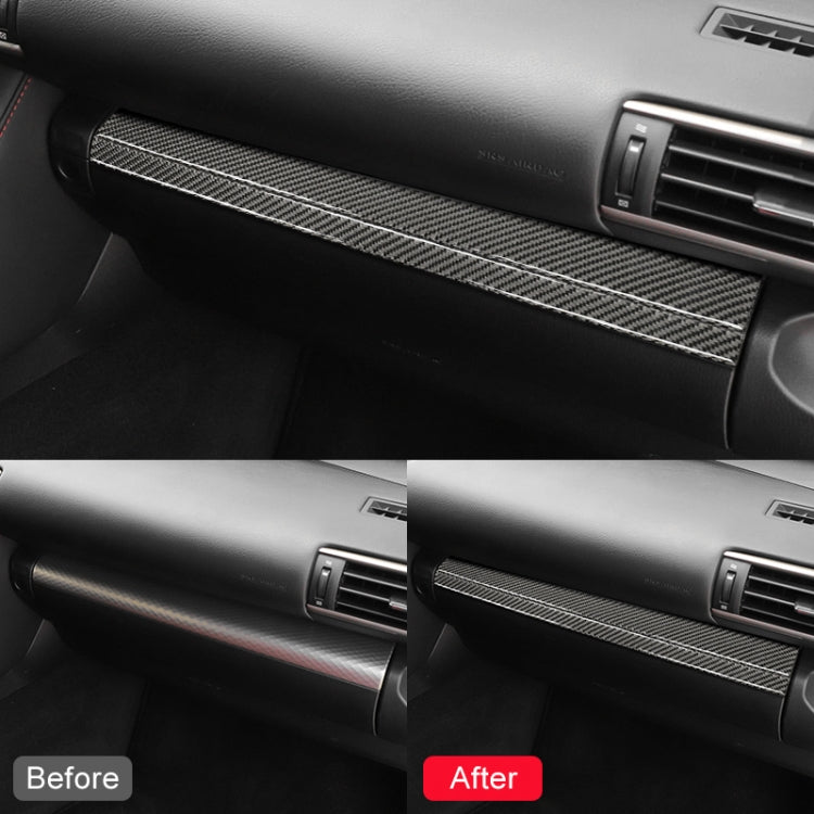 Car Carbon Fiber Storage Box Decorative Strip for Lexus IS250 2013-, Left Drive, Storage Box
