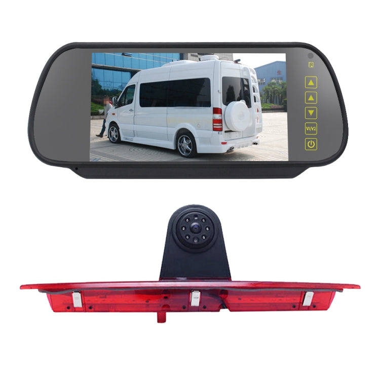 PZ466 Car Waterproof 170 Degree Brake Light View Camera + 7 inch Rearview Monitor for Ford Transit 2014-2015, PZ466 + 7 inch Rearview Monitor