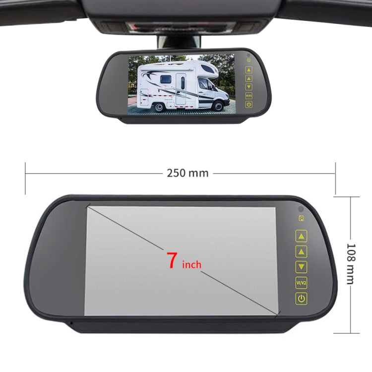 PZ466 Car Waterproof 170 Degree Brake Light View Camera + 7 inch Rearview Monitor for Ford Transit 2014-2015, PZ466 + 7 inch Rearview Monitor