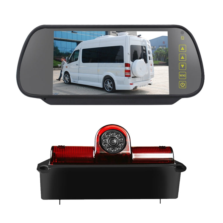 PZ467 Car Waterproof 170 Degree Brake Light View Camera + 7 inch Rearview Monitor for Chevrolet, PZ467 + 7 inch Rearview Monitor
