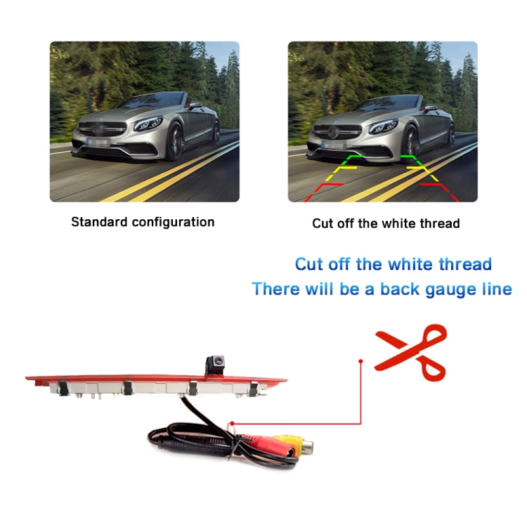 PZ468 Car Waterproof 170 Degree Brake Light View Camera for Mercedes-Benz Vito 2016, PZ468