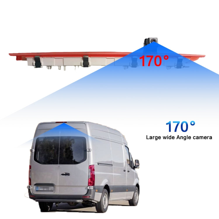 PZ468 Car Waterproof 170 Degree Brake Light View Camera + 7 inch Rearview Monitor for Mercedes-Benz Vito 2016, PZ468 + 7 inch Rearview Monitor