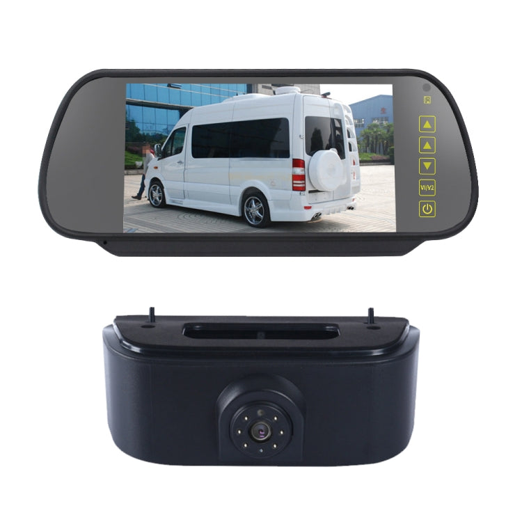 PZ469 Car Waterproof 170 Degree Brake Light View Camera + 7 inch Rearview Monitor for Nissan N200 2010-2017, PZ469 + 7 inch Rearview Monitor