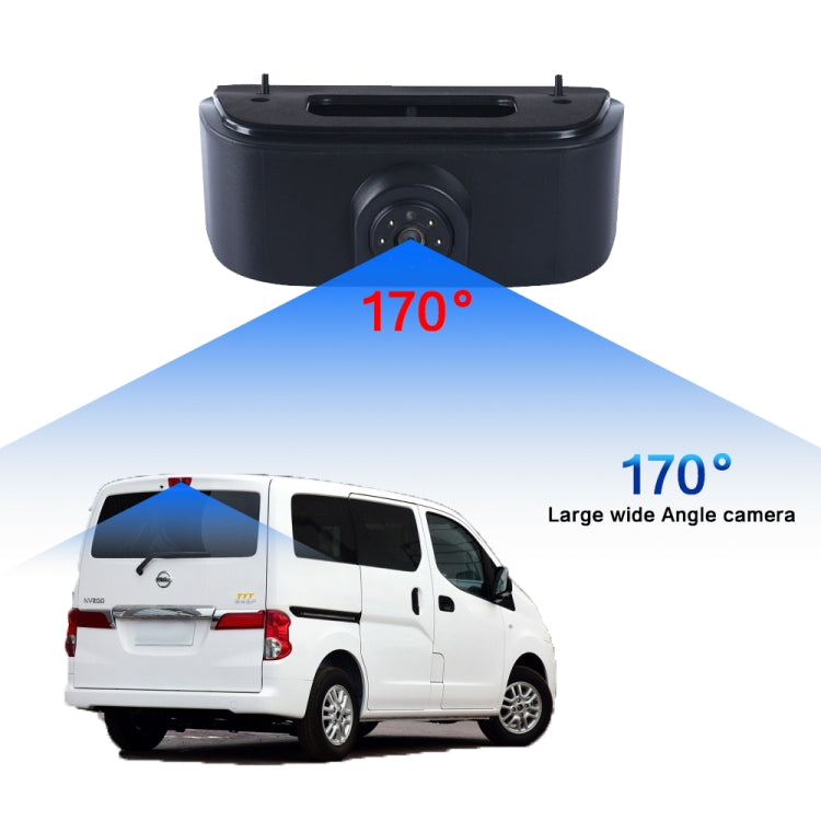 PZ469 Car Waterproof 170 Degree Brake Light View Camera + 7 inch Rearview Monitor for Nissan N200 2010-2017, PZ469 + 7 inch Rearview Monitor