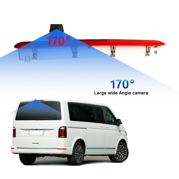 PZ473 Car Waterproof 170 Degree Brake Light View Camera for Volkswagen T6 Single Door, PZ473