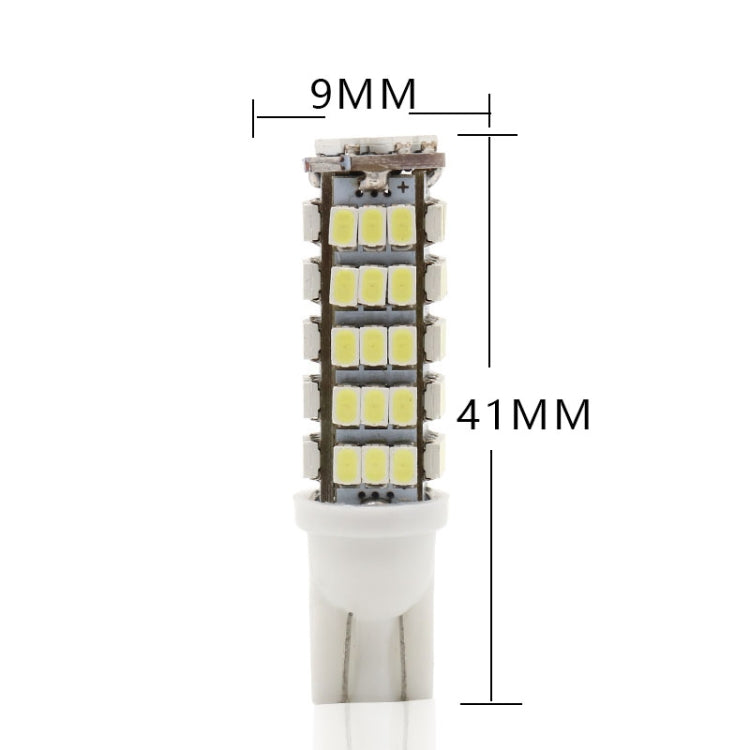 10 PCS T10 DC12V / 1.5W / 6500K / 75LM Car Clearance Lights Reading Lamp with 68LEDs SMD-3020 Lamp Beads, T10 DC12V / 1.5W / 6500K