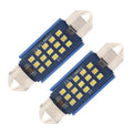 2pcs 39mm DC12-24V / 1W / 6000K / 60LM 15LEDs SMD Car Reading Lamp Dome Light, 39mm