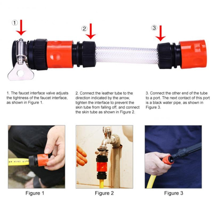 Car Cleaning Tools Chenille Automatic Rotating Car Wash Brush, Style: Water Brush + 5m Water Pipe, Style: Water Brush + 5m Water Pipe