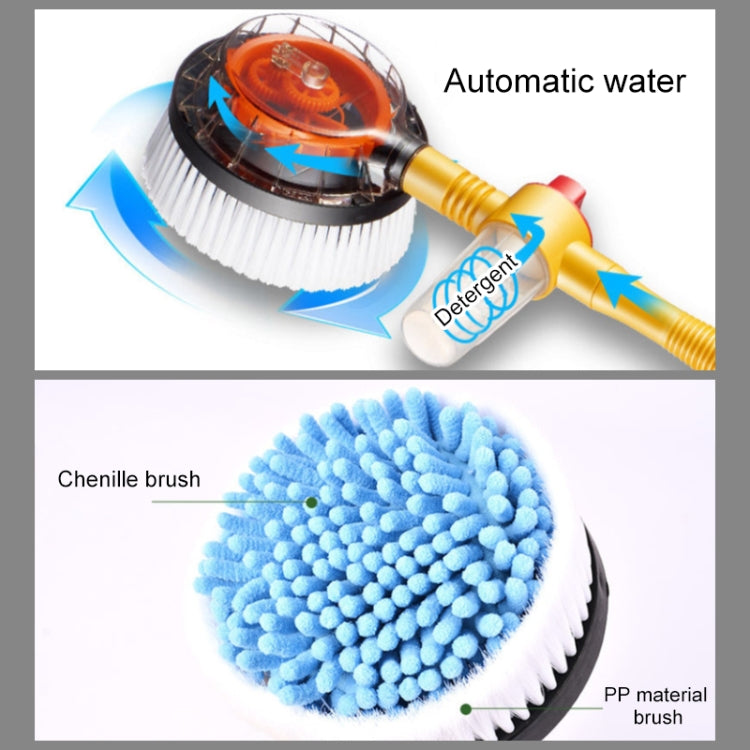 Car Cleaning Tools Chenille Automatic Rotating Car Wash Brush, Style: Water Brush + 10m Water Pipe, Style: Water Brush + 10m Water Pipe