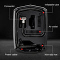Car 12V Portable Inflatable Cylinder Pedal Digital Display Air Pump with Light, Digital Display