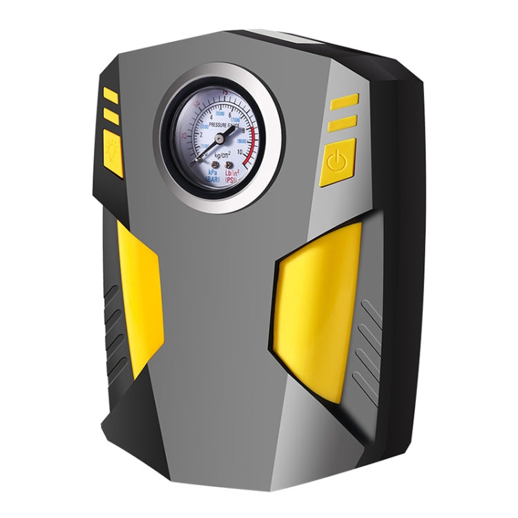 Car 12V Portable Inflatable Cylinder Pedal Pointer Air Pump with Light, Pointer