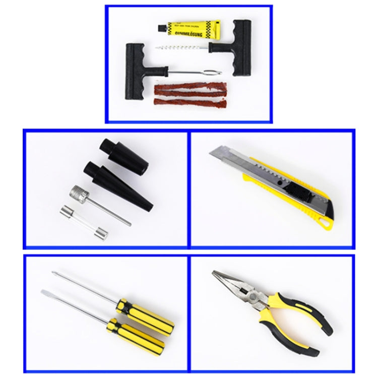 Car 12V Portable Inflatable Cylinder Pedal Digital Display Air Pump with Light & Tool Box, Digital Display with Tool Box
