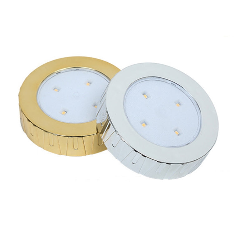 R-1633 4.5V / 0.3W 4LEDs Car Indoor Dome Light LED Touch Night Light, 4 LEDs (Gold), 4 LEDs(Silver)