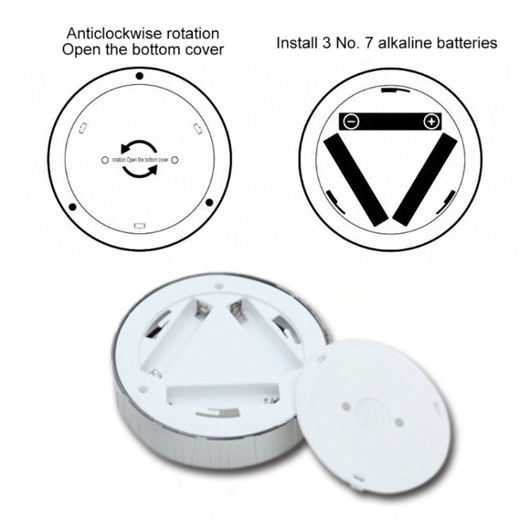 R-1633 4.5V / 0.3W 4LEDs Car Indoor Dome Light LED Touch Night Light, 4 LEDs (Gold), 4 LEDs(Silver)