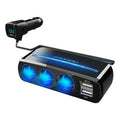 SHUNWEI SD-1939D 120W QC3.0 Car 3 in 1 Dual USB Charger Cigarette Lighter, SD-1939D
