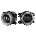 2 PCS DC12V-30V / 30W / 3A / 1440LM 12LEDs  4 inch Car LED Colorful Fog Light, Style: Black Background, Style: Black Background(White Light), Style: Black Background(Yellow Light)