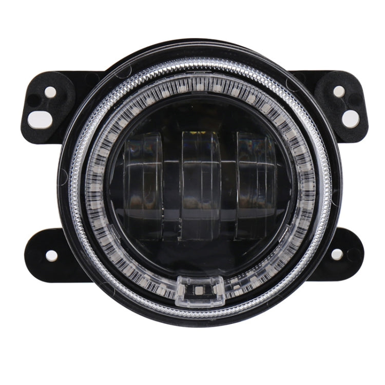 2 PCS DC12V-30V / 30W / 3A / 1440LM 12LEDs  4 inch Car LED Colorful Fog Light, Style: Black Background, Style: Black Background(White Light), Style: Black Background(Yellow Light)