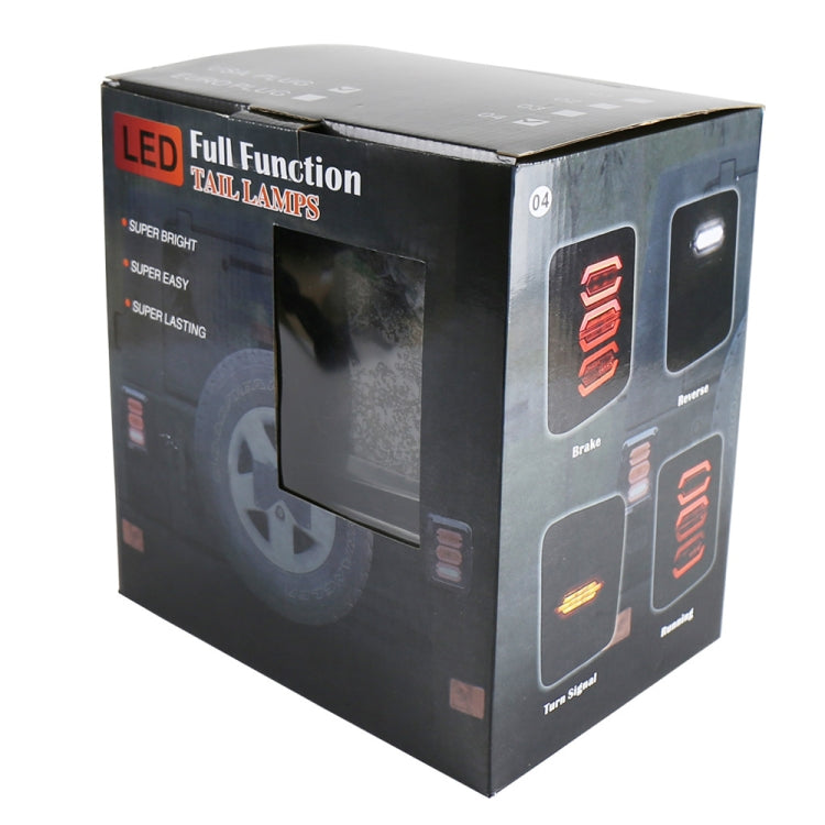 1 Pair 15W DC 12V IP67 4 in 1 Car LED Tail Lights / Driving Lights / Brake Lights/Turn Reverse, US Version, 1 Pair US Version
