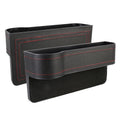 2 PCS Car Multi-functional Principal And Deputy Driver Seat Console Leather Box, Seat Console Leather Box (Black), Seat Console Leather Box (Beige), Seat Console Leather Box (Brown)