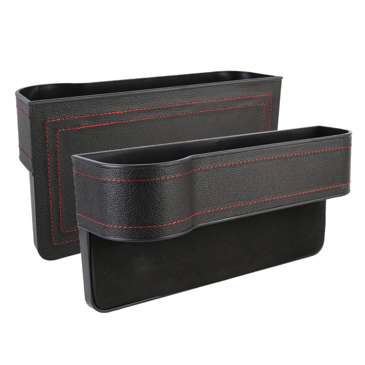 2 PCS Car Multi-functional Principal And Deputy Driver Seat Console Leather Box, Seat Console Leather Box (Black), Seat Console Leather Box (Beige), Seat Console Leather Box (Brown)