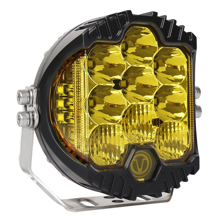OL-1950Y 5 inch DC12V-30V 5000LM 6500K 50W Car LED Light on Three Sides Headlight for Jeep Wrangler (Gold Light), OL-1950Y