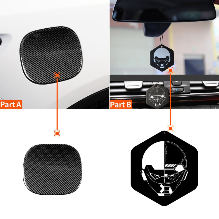 Car Carbon Fiber Fuel Tank Cover Decorative Sticker for Infiniti FX 2009-2013/QX70 2014-, Left and Right Drive Universal, Fuel Tank Cover