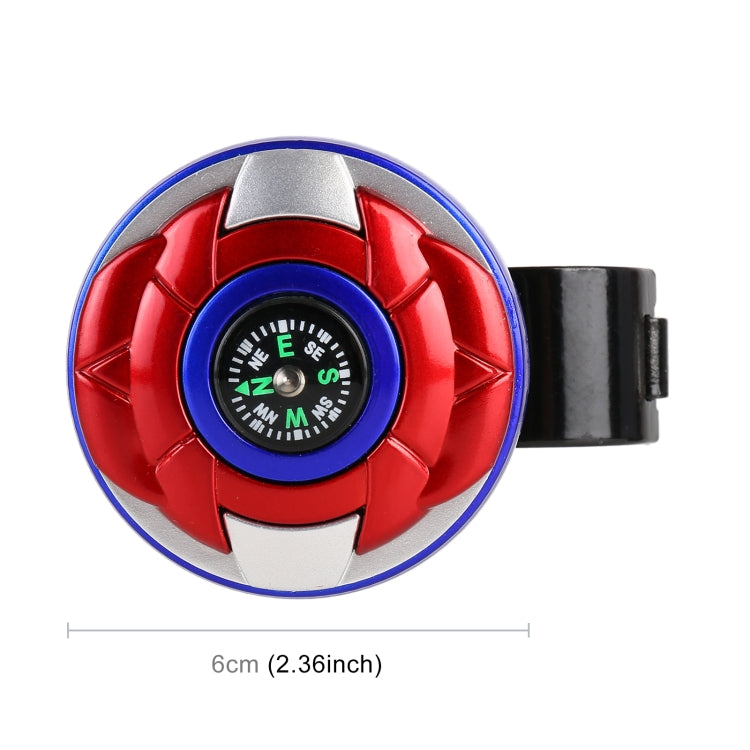 Car Universal Steering Wheel Spinner Knob Auxiliary Booster Aid Control Handle with Compass