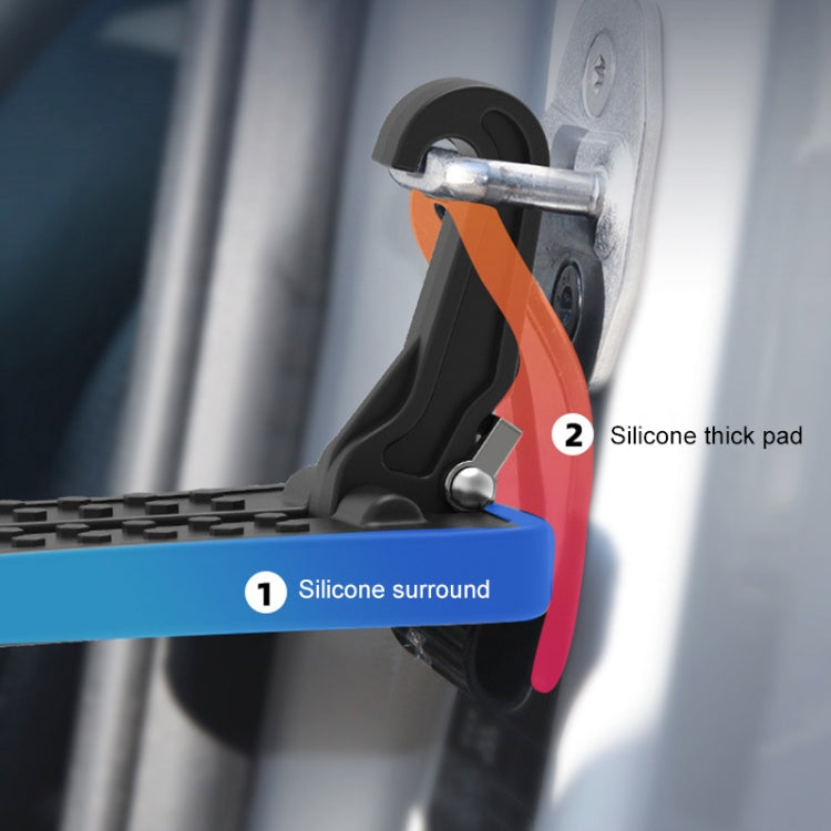 Multi-functional Car Door Sill Step Pedals Pads with Safety Hammer, Pedals Pads with Safety Hammer (Green), Pedals Pads with Safety Hammer (Red), Pedals Pads with Safety Hammer (Silver), Pedals Pads with Safety Hammer (Black)