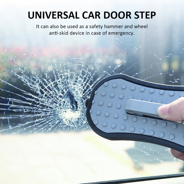 Multi-functional Car Door Sill Step Pedals Pads with Safety Hammer, Pedals Pads with Safety Hammer (Green), Pedals Pads with Safety Hammer (Red), Pedals Pads with Safety Hammer (Silver), Pedals Pads with Safety Hammer (Black)