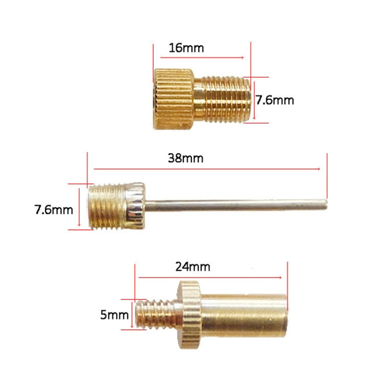 4 in 1 A Inflator Adapter French Mouth / US Mouth / UK Mouth Inflation Needle Adapter, 4 in 1 A