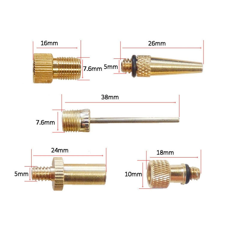 16 in 1 B Inflator Adapter French Mouth / US Mouth / UK Mouth Inflation Needle Adapter, 16 in 1 B