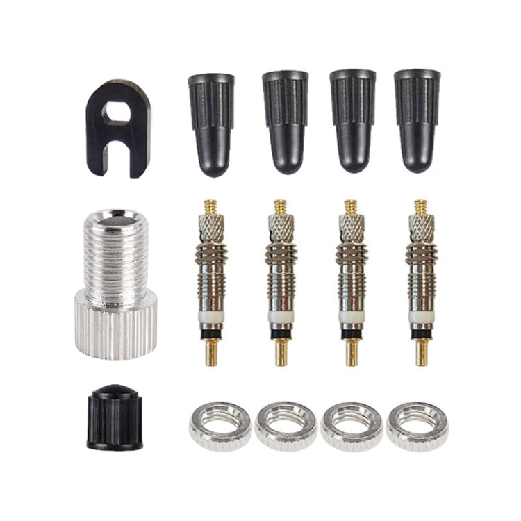 15pcs / Set B French Valve Core Adapter Set, 15 in 1 B