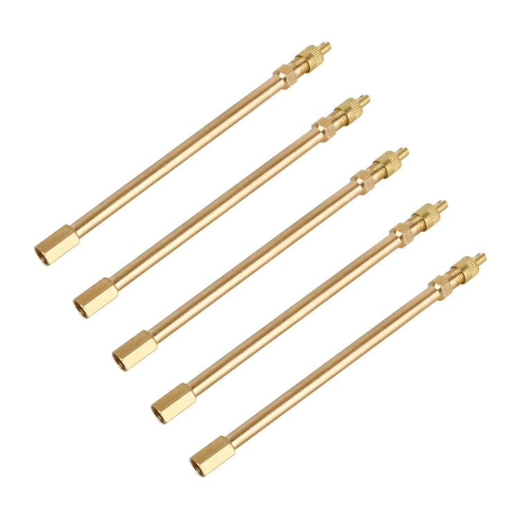 5 PCS Car Tires Valve Inflatable Extension Tube, Length: 140mm, 140mm, Pure Copper