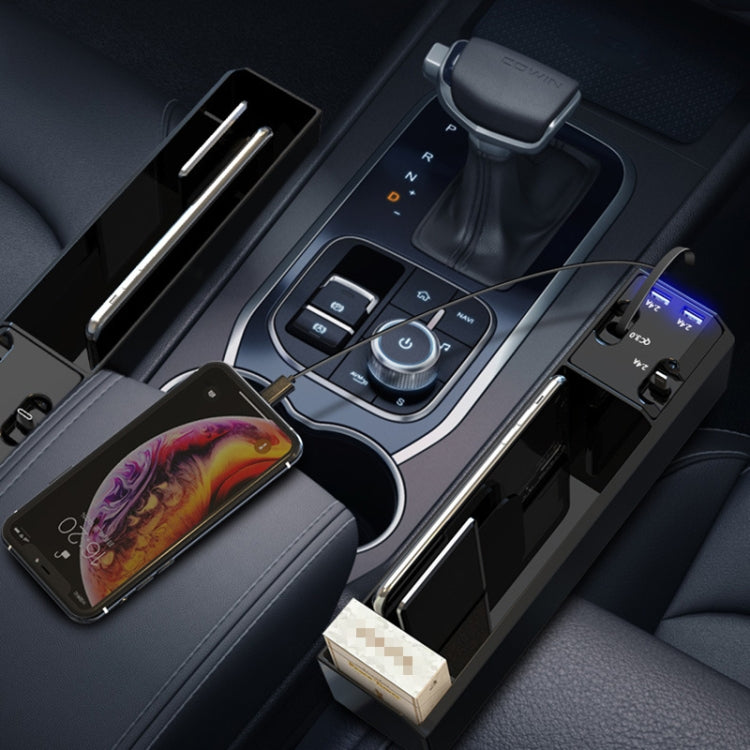 USB-C / Type-C + 8PIN Interface Car Multi-functional Cup Holder Seat Gap Side Storage Box, USB-C / Type-C + 8PIN