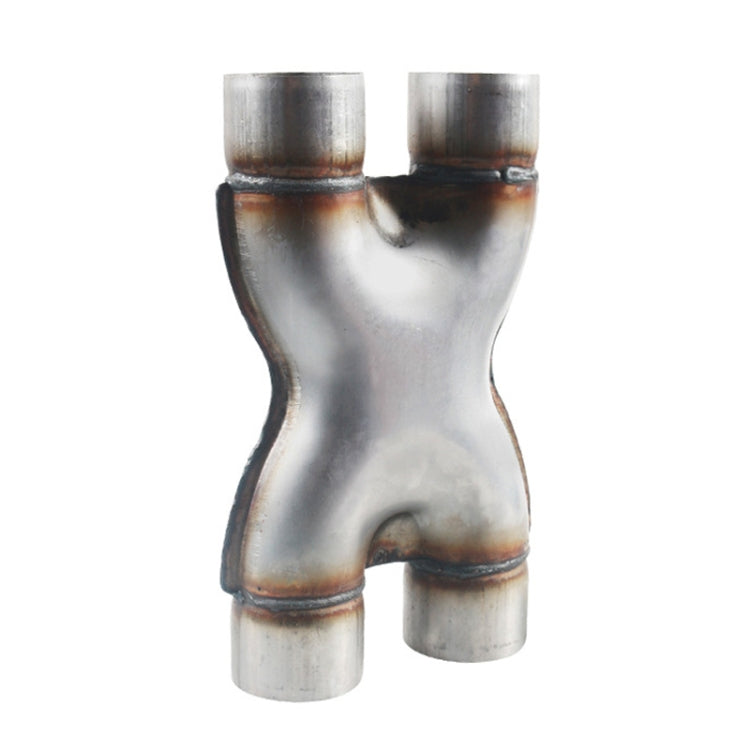 Dual 2.5 inch Car Universal 304 Stainless Steel X-type Exhaust Pipe, TP-1016-2-5-2-5