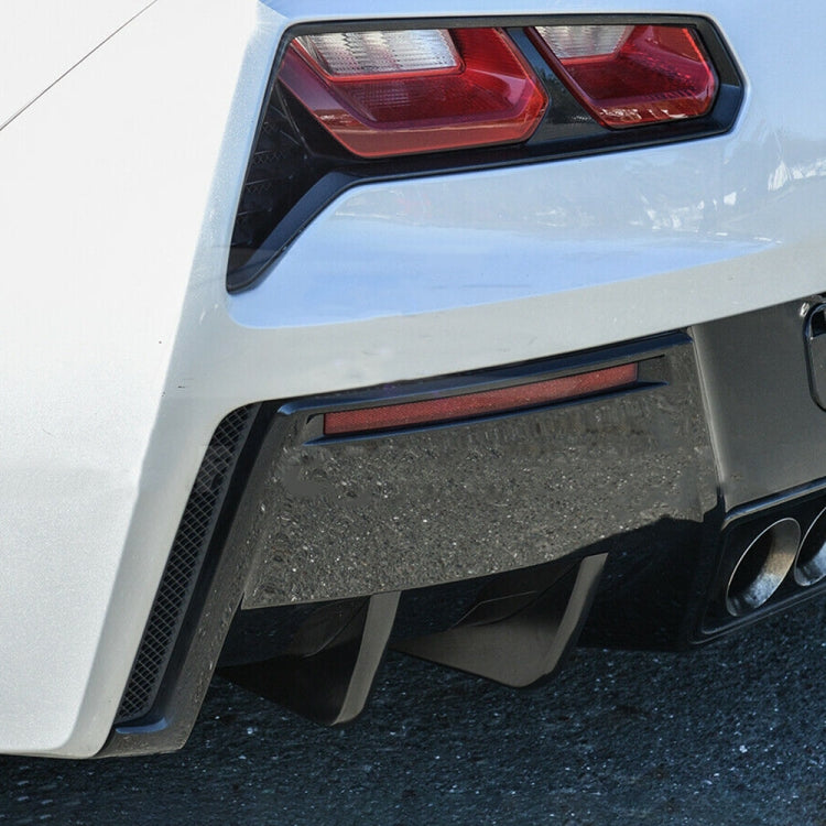 4 PCS Car Modified ABS Rear Wing Side Spoiler Lip for Chevrolet Corvette, For Chevrolet Corvette