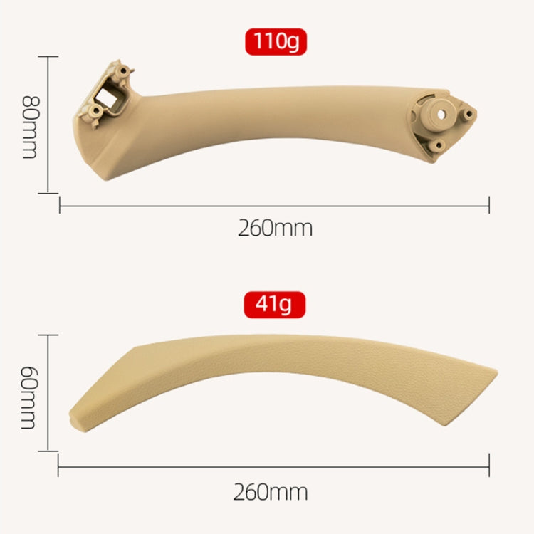 Car Left Side Inner Armrest Door Handle Assembly for BMW E90 2005-2012, Left and Right Drive Universal, Left Handle Assembly (Grey), Left Handle Assembly (Beige), Left Handle Assembly (Black)
