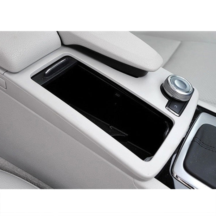 Car Carbon Fiber Central Control Storage Box Square Cover 2046800107 for Mercedes-Benz C-Class W204 2007-2014, Left Driving, Square Carbon Fiber