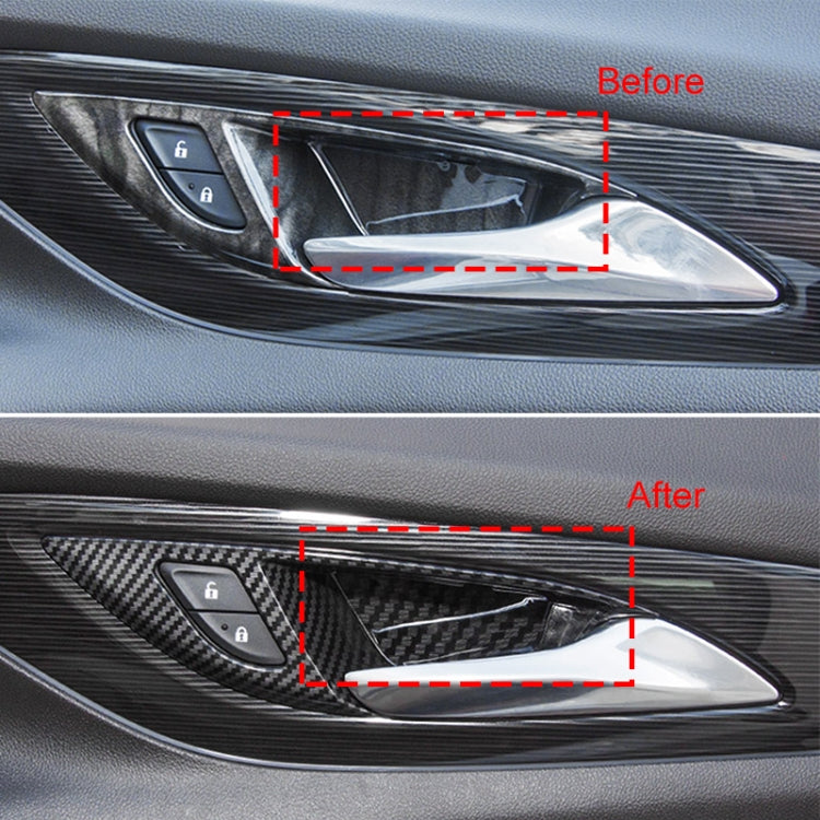 4 in 1 Car Carbon Fiber Inner Door Bowl Decorative Sticker for Buick Regal 2017-2021, Inner Door Bowl