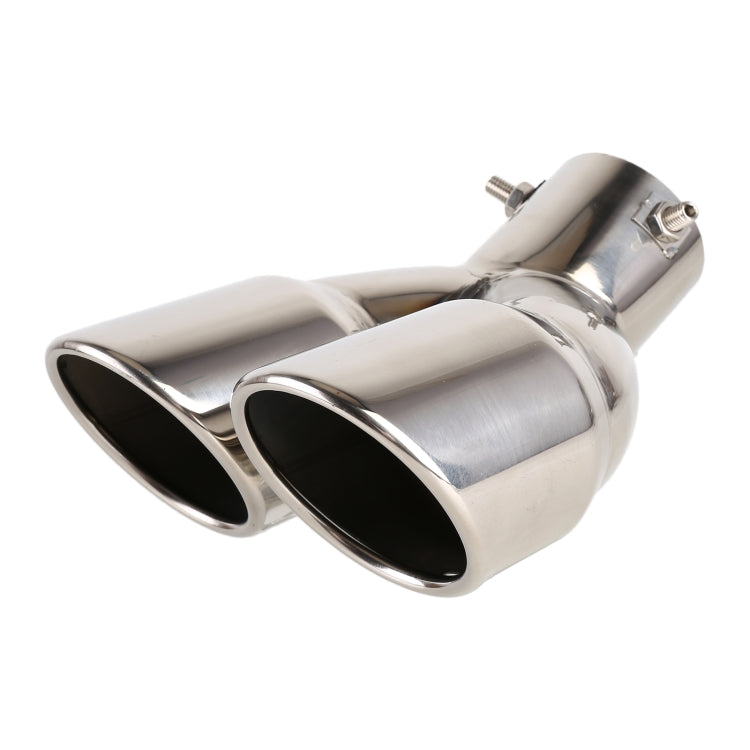 Universal Car Styling Stainless Steel Elbow Exhaust Tail Muffler Tip Pipe, Inside Diameter: 7.2cm, Elbow Inside Diameter: 7.2cm (Silver), Elbow Inside Diameter: 7.2cm (Grey), Elbow Inside Diameter: 7.2cm (Blue)